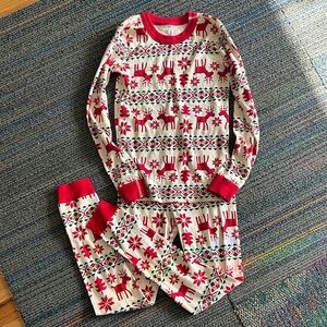 Hanna Andersson Red and Cream Kids Pajama Set